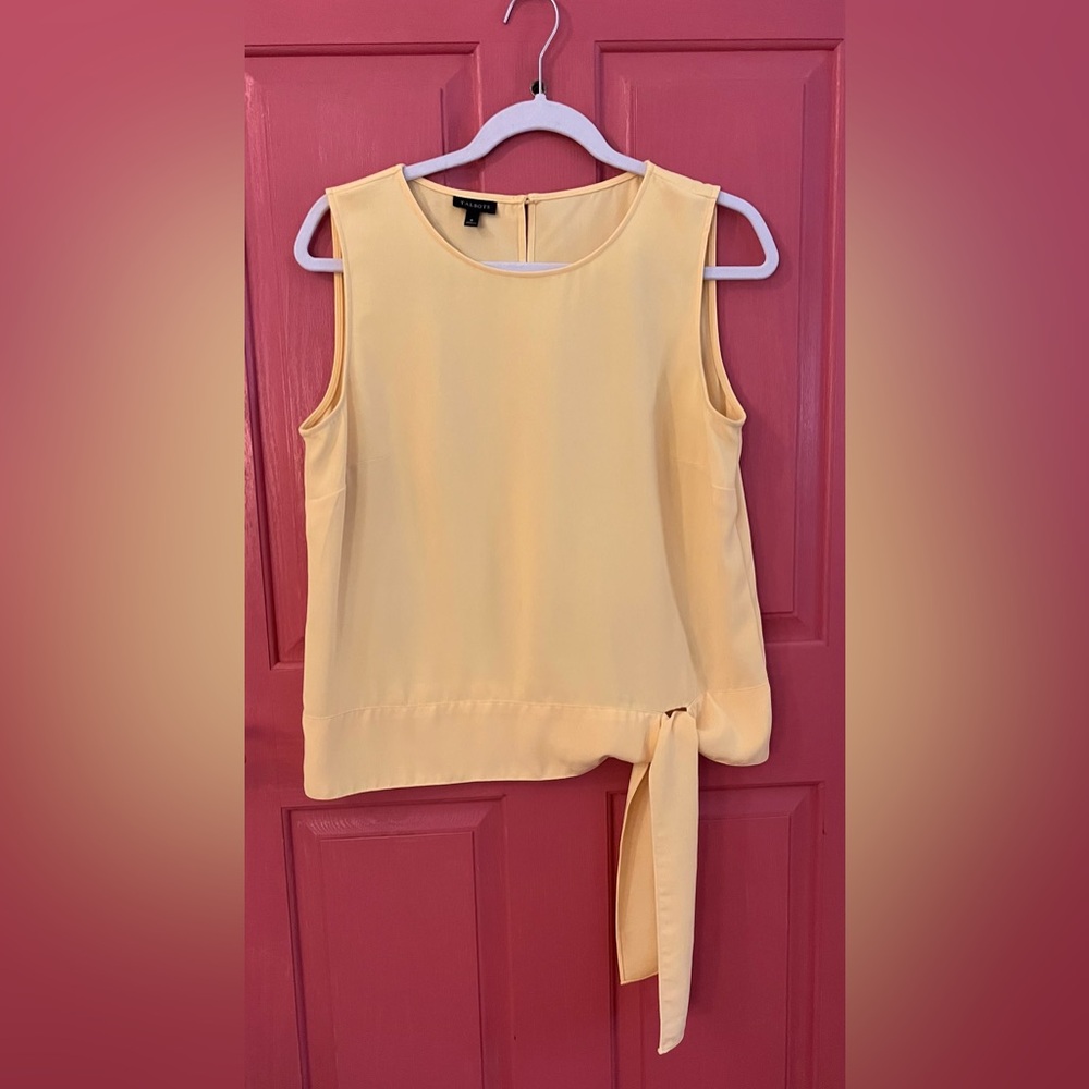 Talbots Light Yellow Sleeveless Blouse